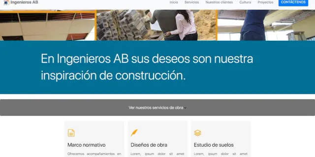 Sitio web de Ingenieros AB